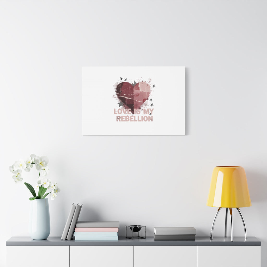 Love Is My Rebellion Canvas | Soft Grunge Hearts, Distressed Valentine Collage