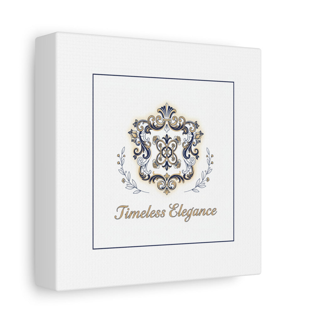Ornate Brooch Emblem Canvas | Vintage Formalwear Accents, Baroque Print