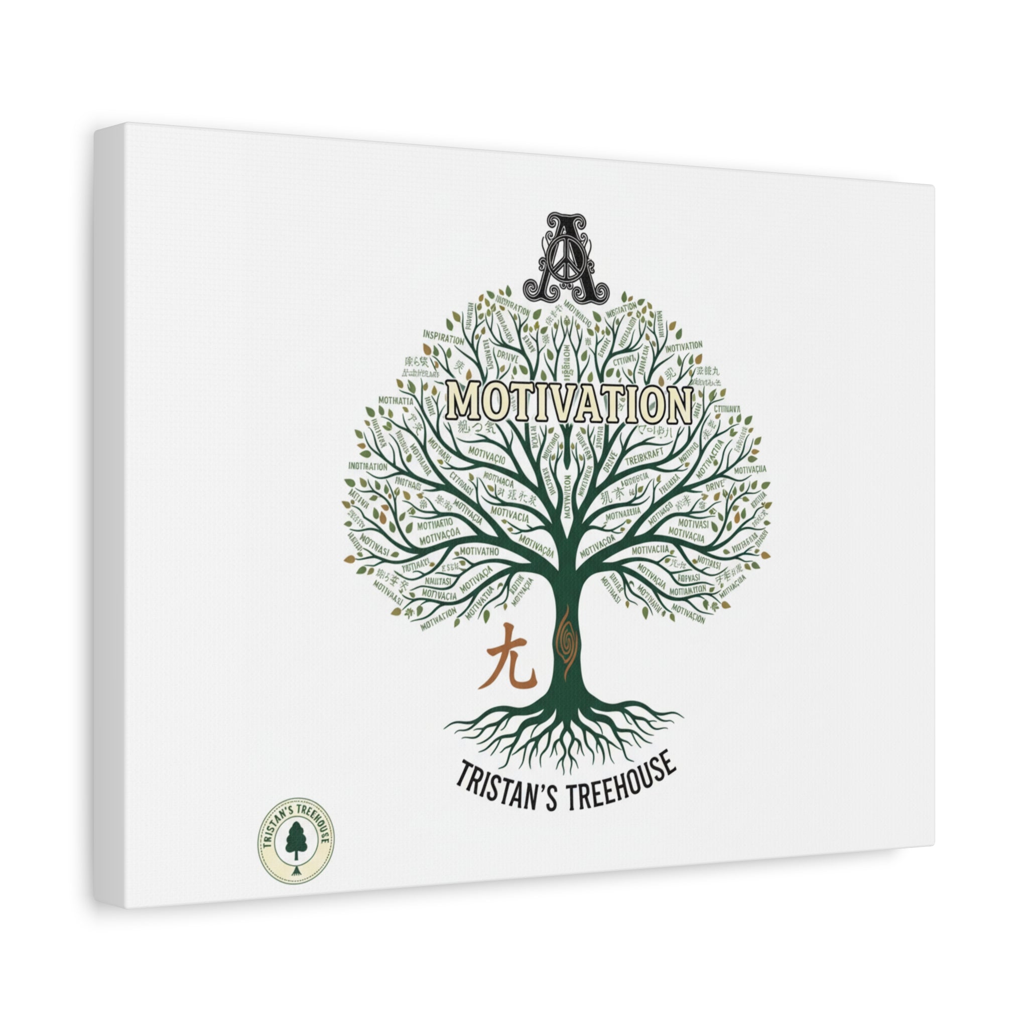 Handwritten Doodle Tree Canvas | Matte Stretched Wall Art