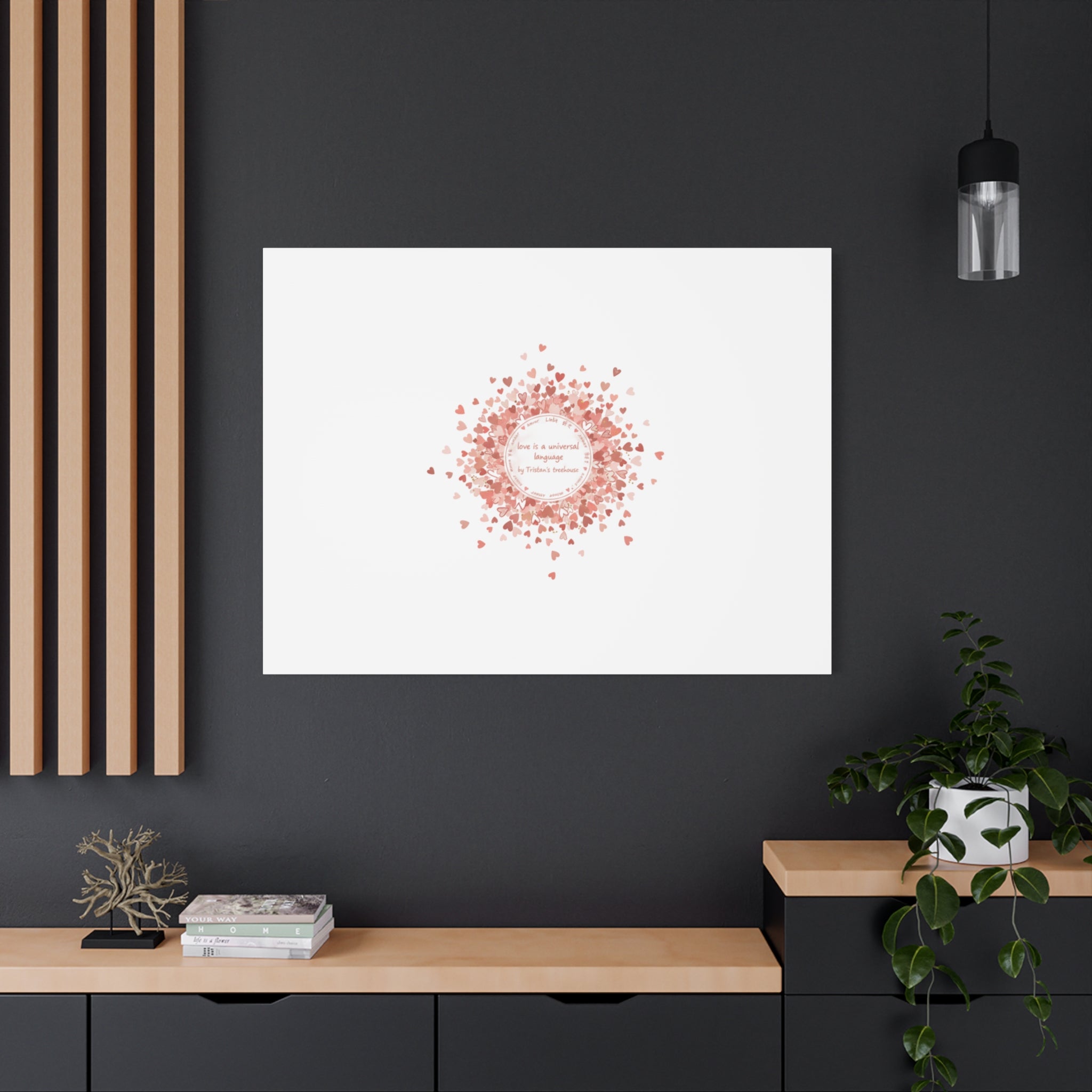 Tiny Heart Confetti Canvas | Matte Stretched Wall Art