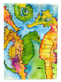 Seahorse Garden Flag Mailbox Decorative Yard Banner Outside Patio Artwork for Flower Beds, Garden Size, Multicolor