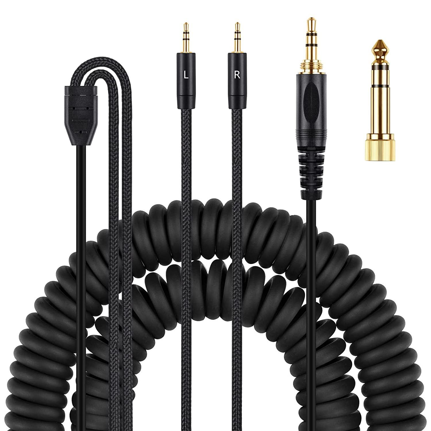 Suitable For HE400i He560 Double 25mm Plug Headset Spring Headset Cable