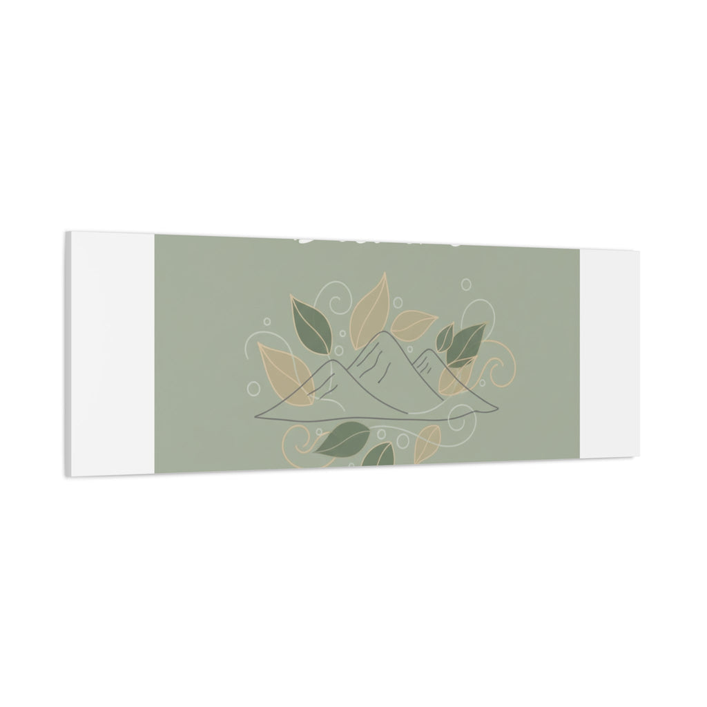 Breathe Mountain Line Canvas | Nature Symbols, Minimal Forest Wall Art