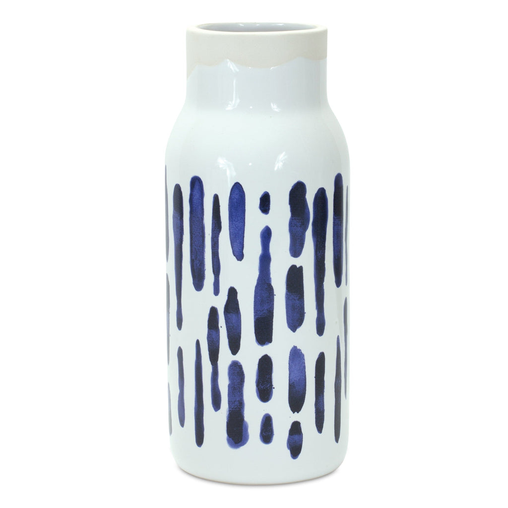 Two-Tone Tie Dye Design Ceramic Vase (Set of 2)