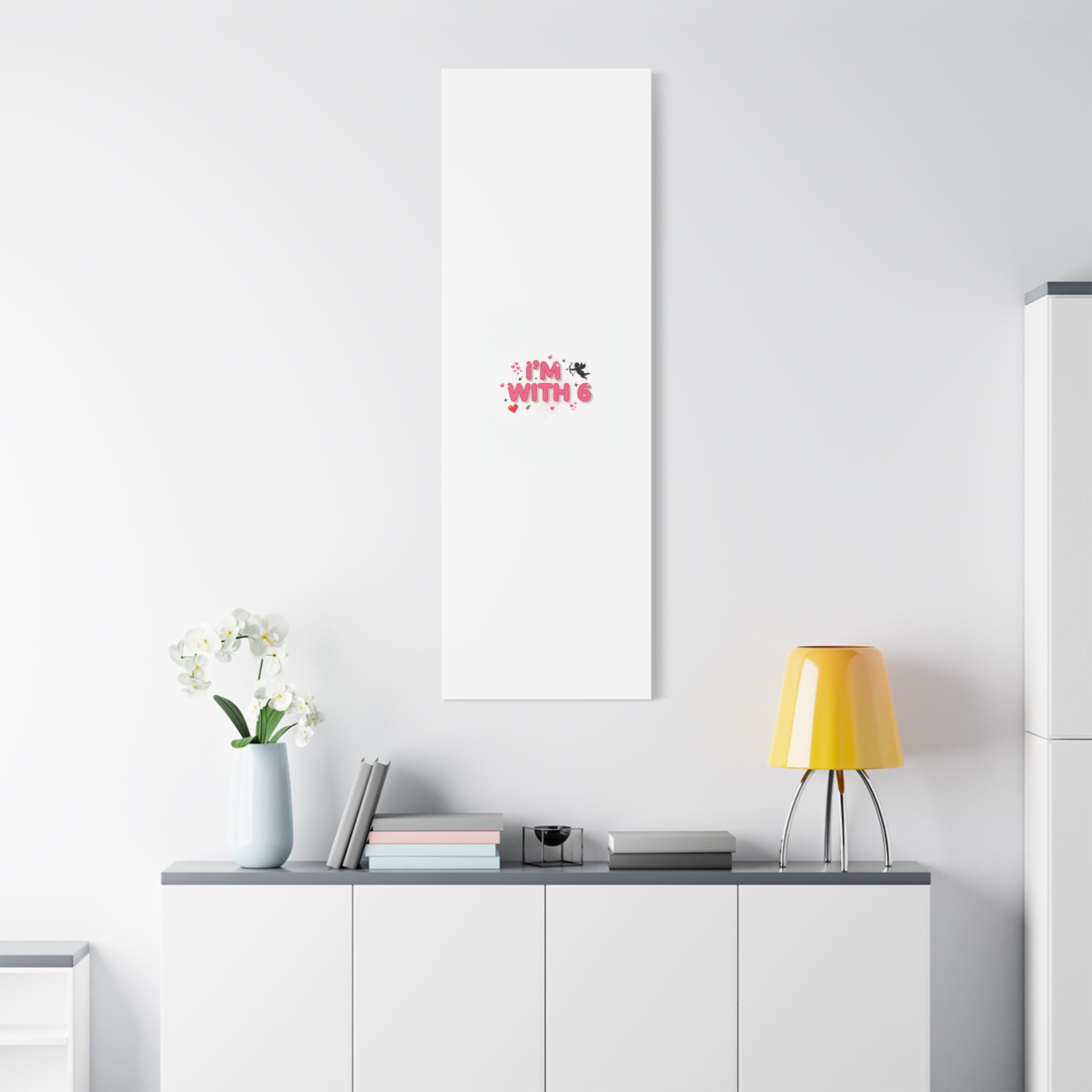 Valentine's 'I with 6 for 7' Meme Matte Canvas Art