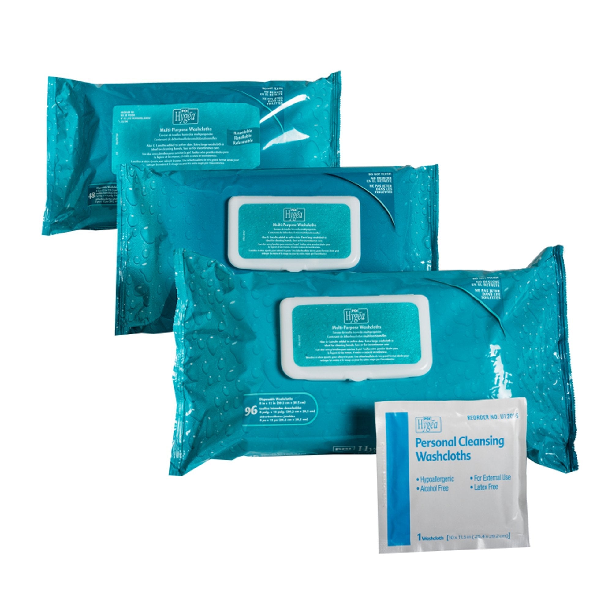Hygea® Scented Multi-Purpose Washcloths, Individual Packet U12095