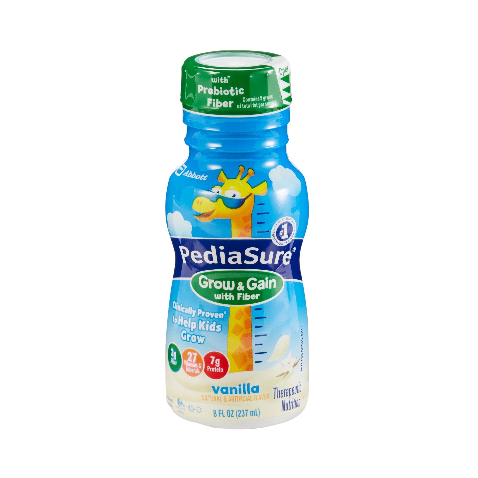 PediaSure Grow & Gain With Fiber Therapeutic Nutrition, Vanilla, 8-ounce bottle 67531