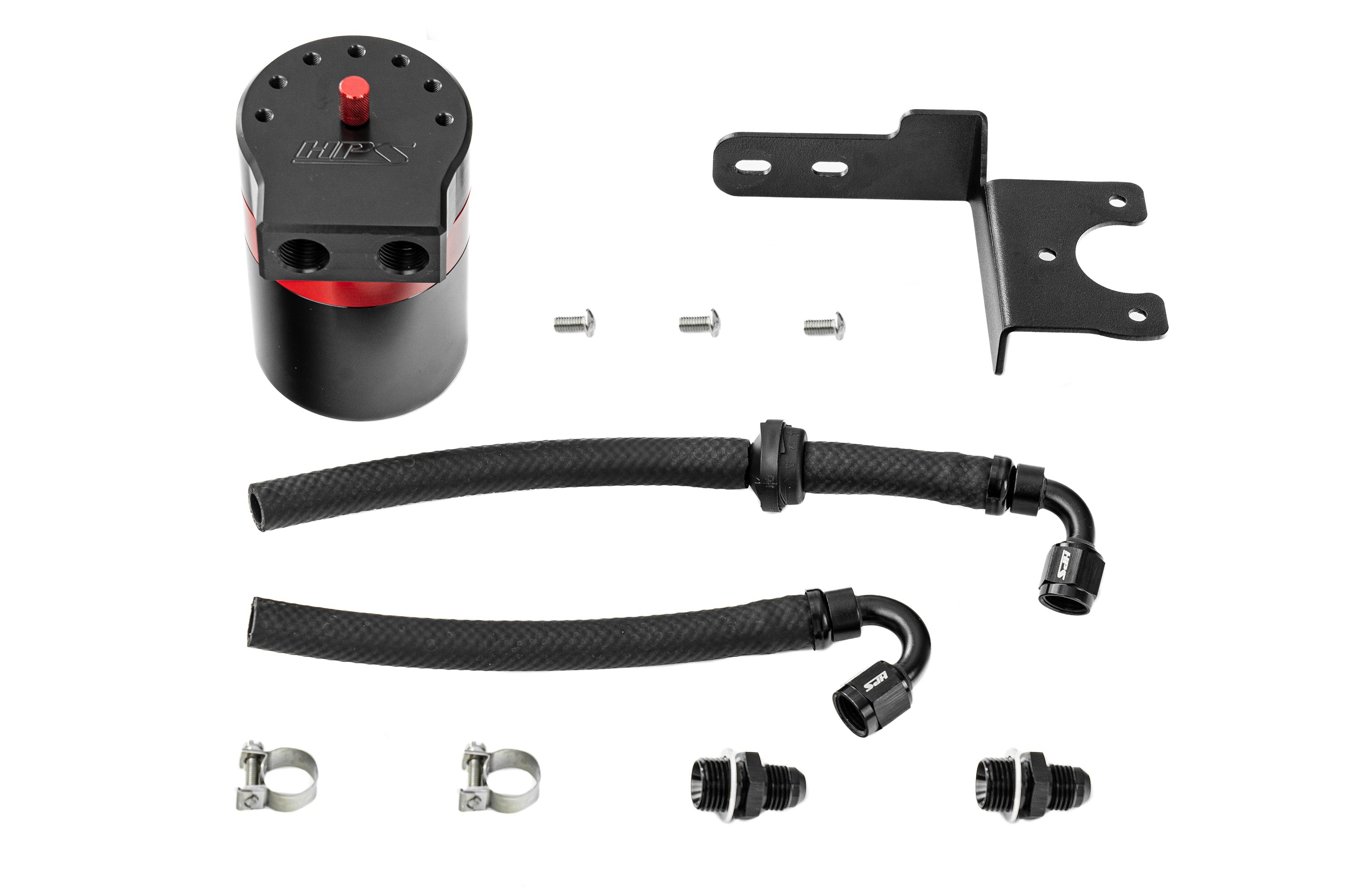 HPS Performance Aluminum Oil Catch Can Kit Honda 2017-2024 Civic Type R 2.0L Turbo 860-002