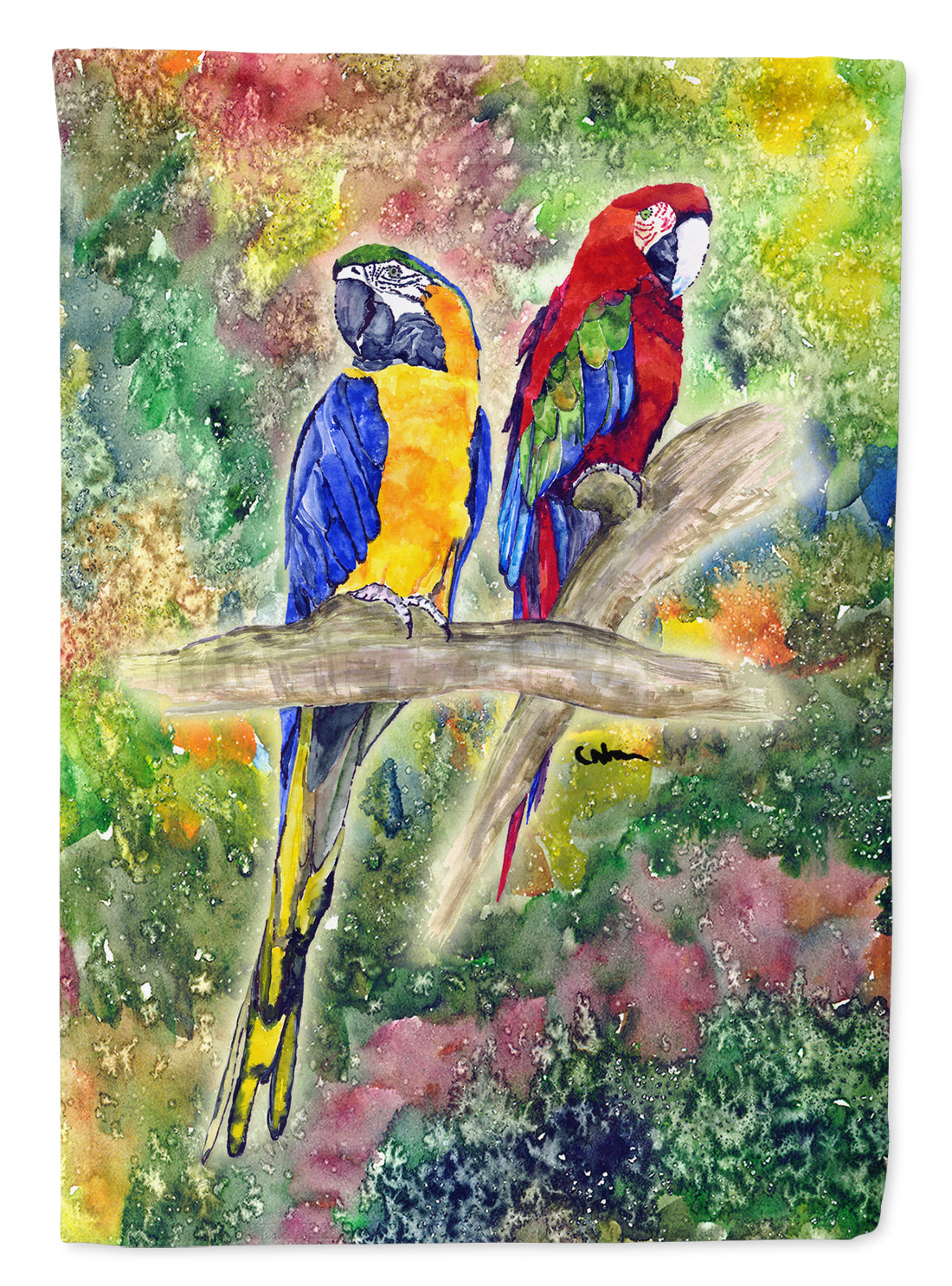 Parrot Garden Flag Mailbox Decorative Yard Banner Outside Patio Artwork for Flower Beds, Garden Size, Multicolor