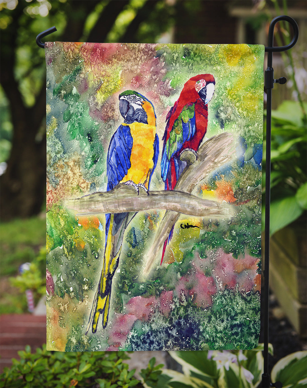 Parrot Garden Flag Mailbox Decorative Yard Banner Outside Patio Artwork for Flower Beds, Garden Size, Multicolor