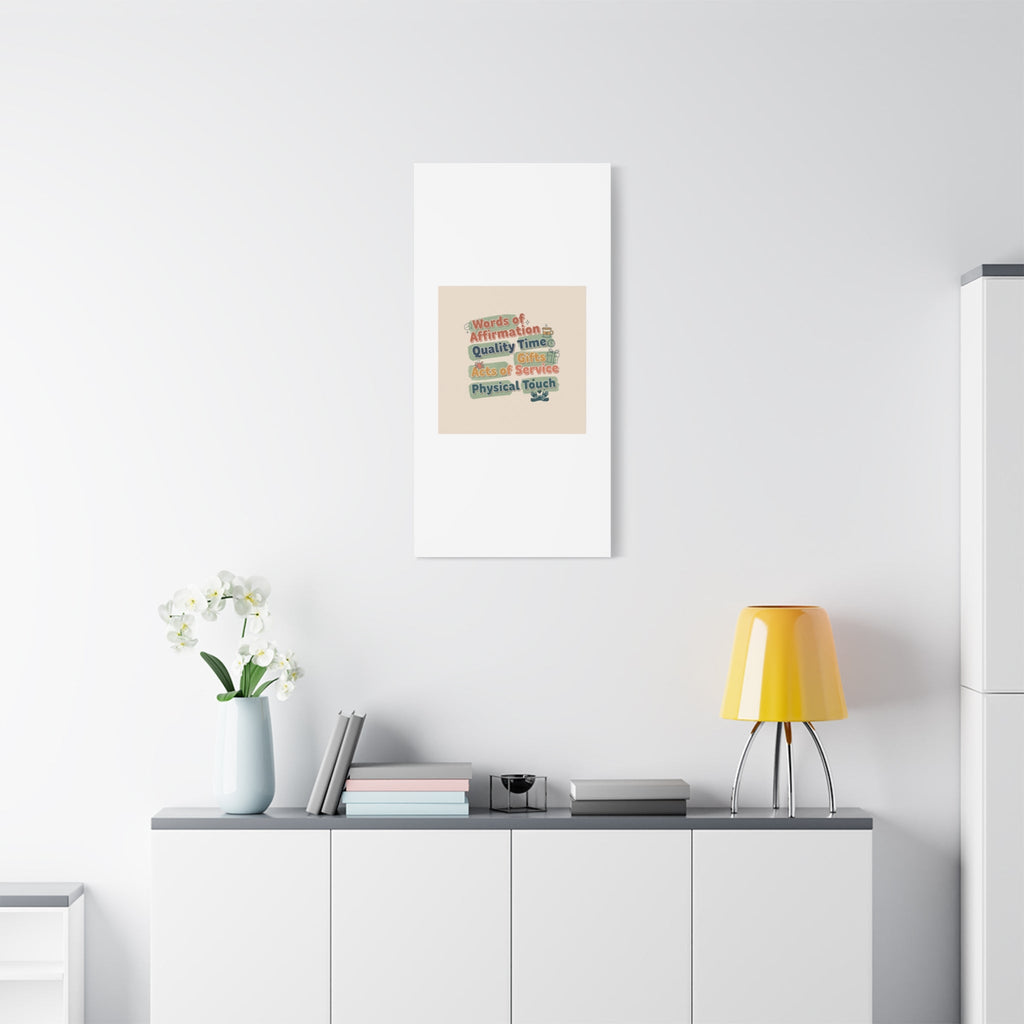 Love Languages List Matte Canvas Wall Art | love language meme, relationship humor