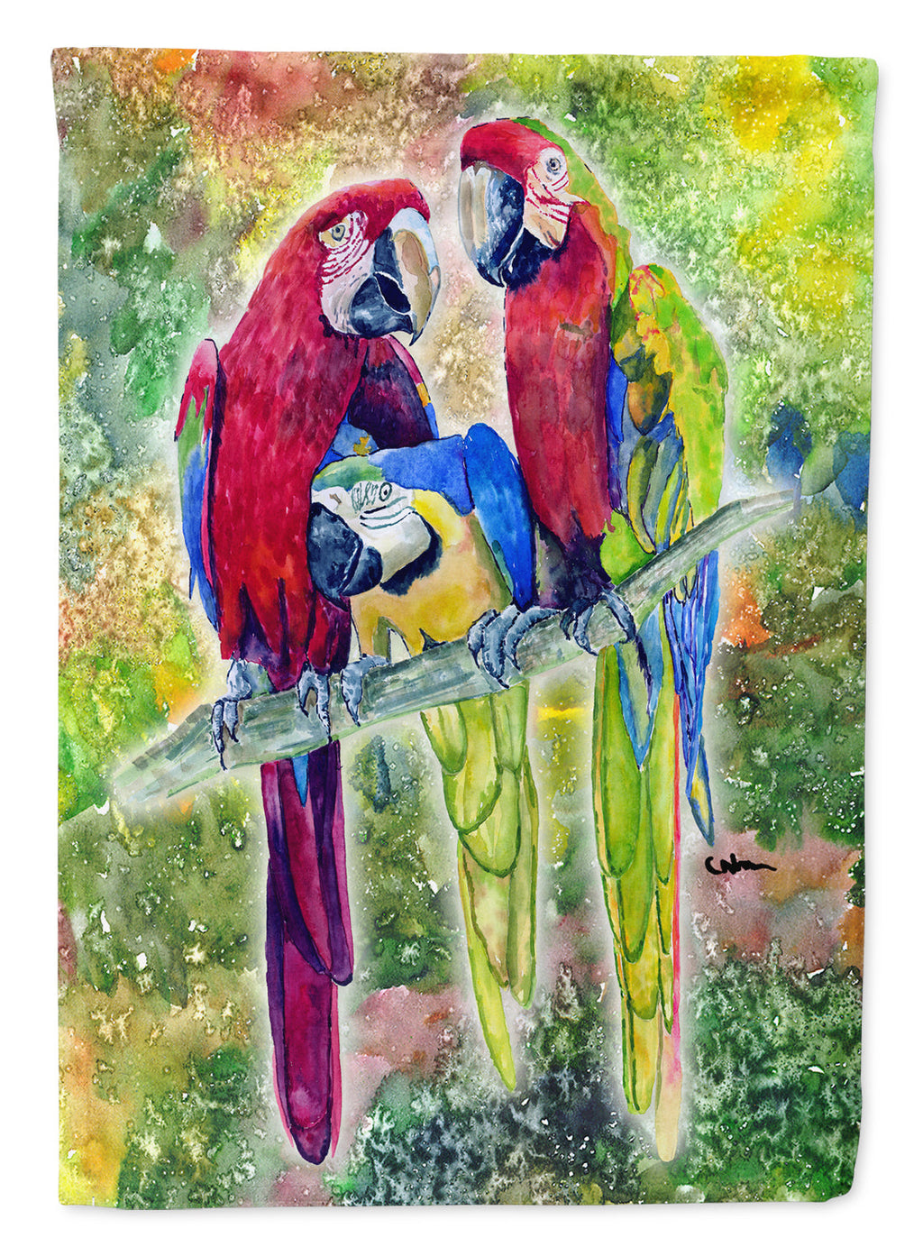Parrot Parrot Head Garden Flag Mailbox Decorative Yard Banner Outside Patio Artwork for Flower Beds, Garden Size, Multicolor
