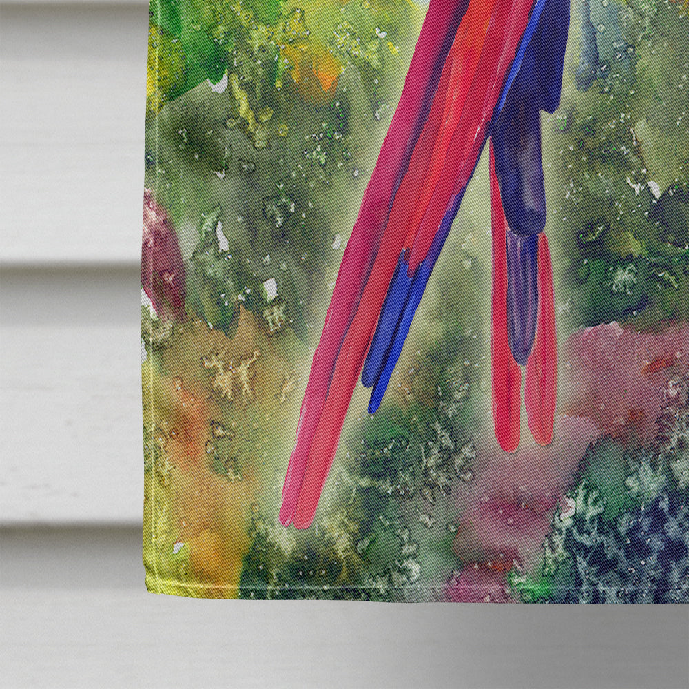 Parrot Parrot Head House Flag 28x40 Porch Sleeve Pole Decorative Outside Yard Banner Artwork Wall Hanging, Polyester