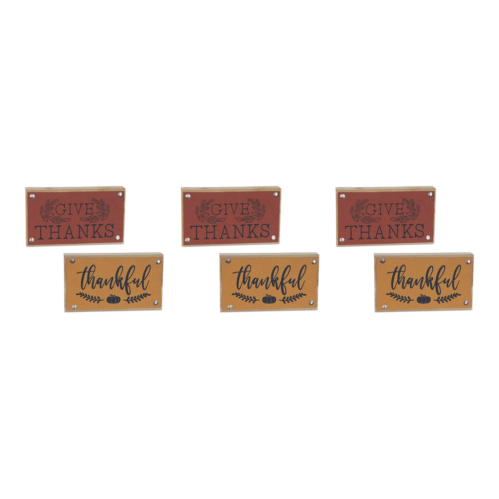 Thankful Harvest Sign (Set of 6)