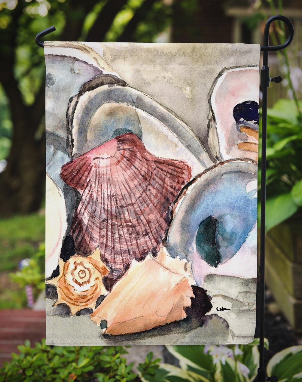 Sea Shells Garden Flag Mailbox Decorative Yard Banner Outside Patio Artwork for Flower Beds, Garden Size, Multicolor