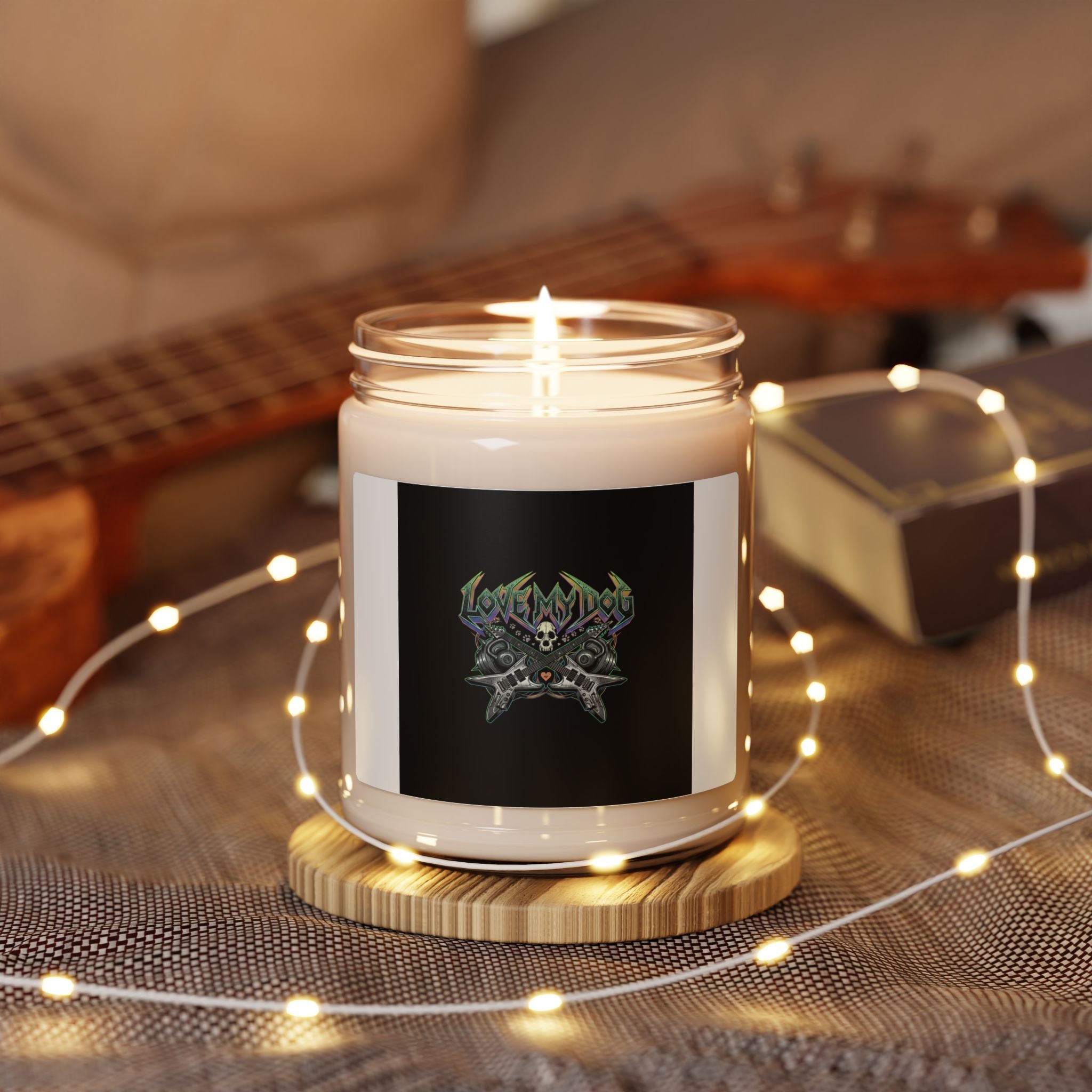 Loud Kindness Metal Font Candle | Scented Soy Candle, 9oz | Gothic Wellness