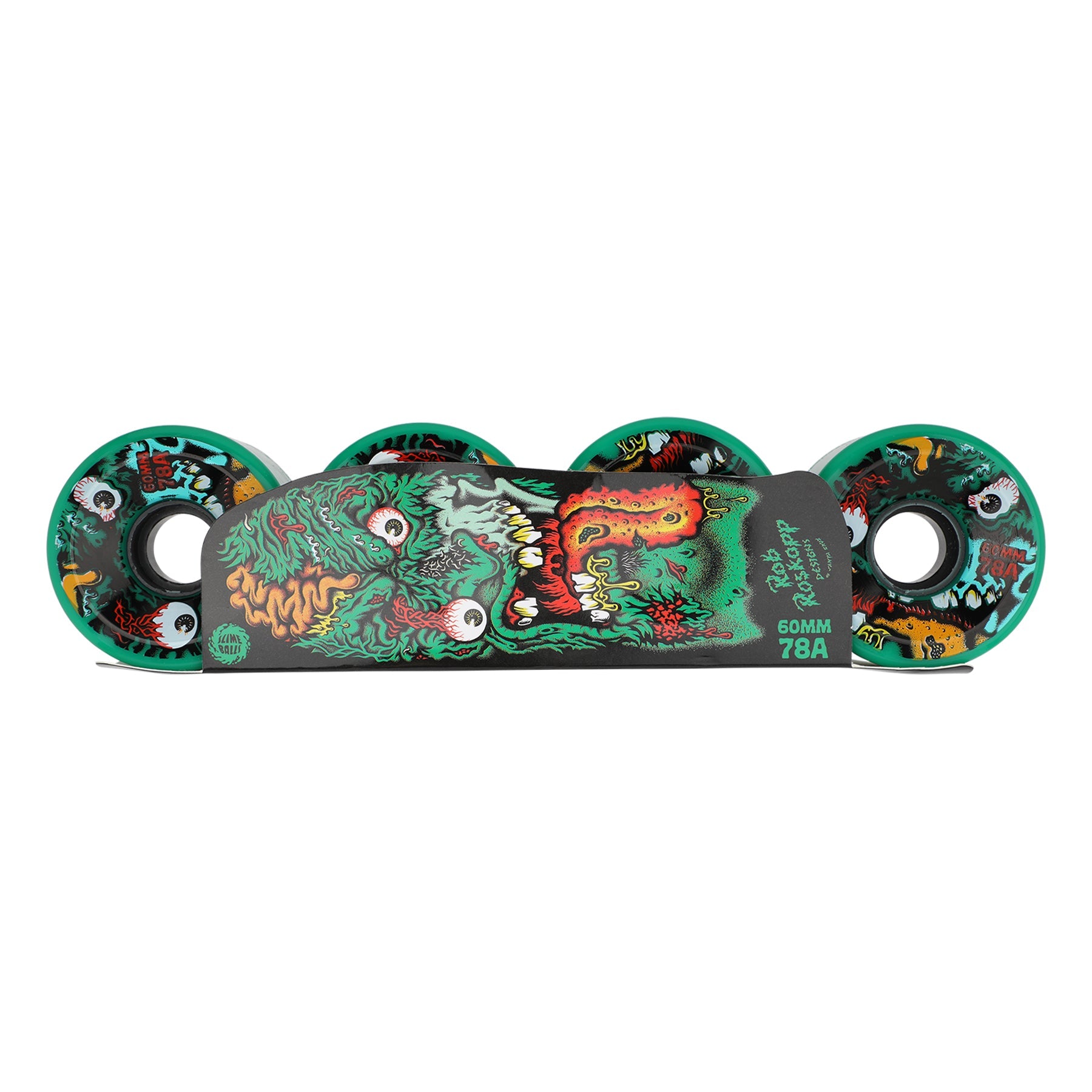 Slime Balls Roskopp Face Two Reissue 60mm 78a OG Green Slime Skateboard Wheels