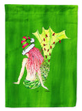 Christmas Mermaid in Lights Garden Flag Mailbox Decorative Yard Banner Outside Patio Artwork for Flower Beds, Garden Size, Multicolor