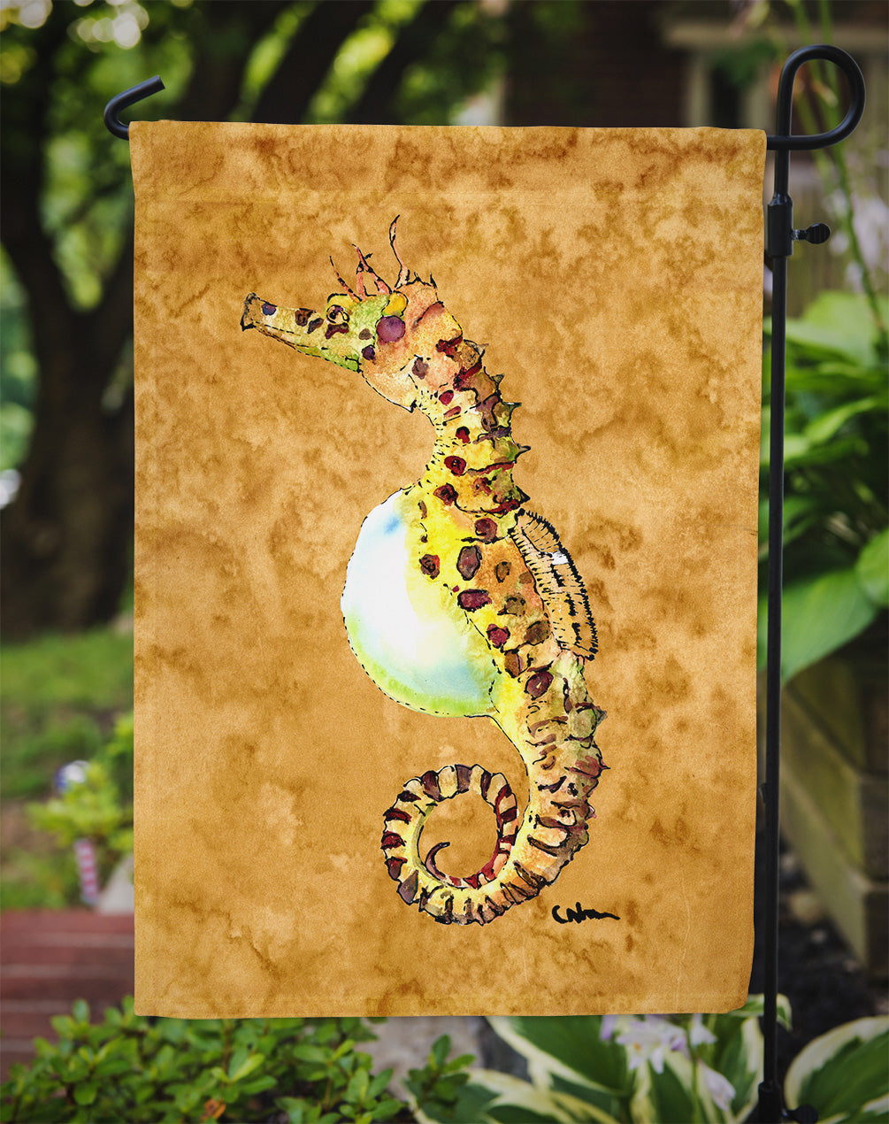 Seahorse Garden Flag Mailbox Decorative Yard Banner Outside Patio Artwork for Flower Beds, Garden Size, Multicolor