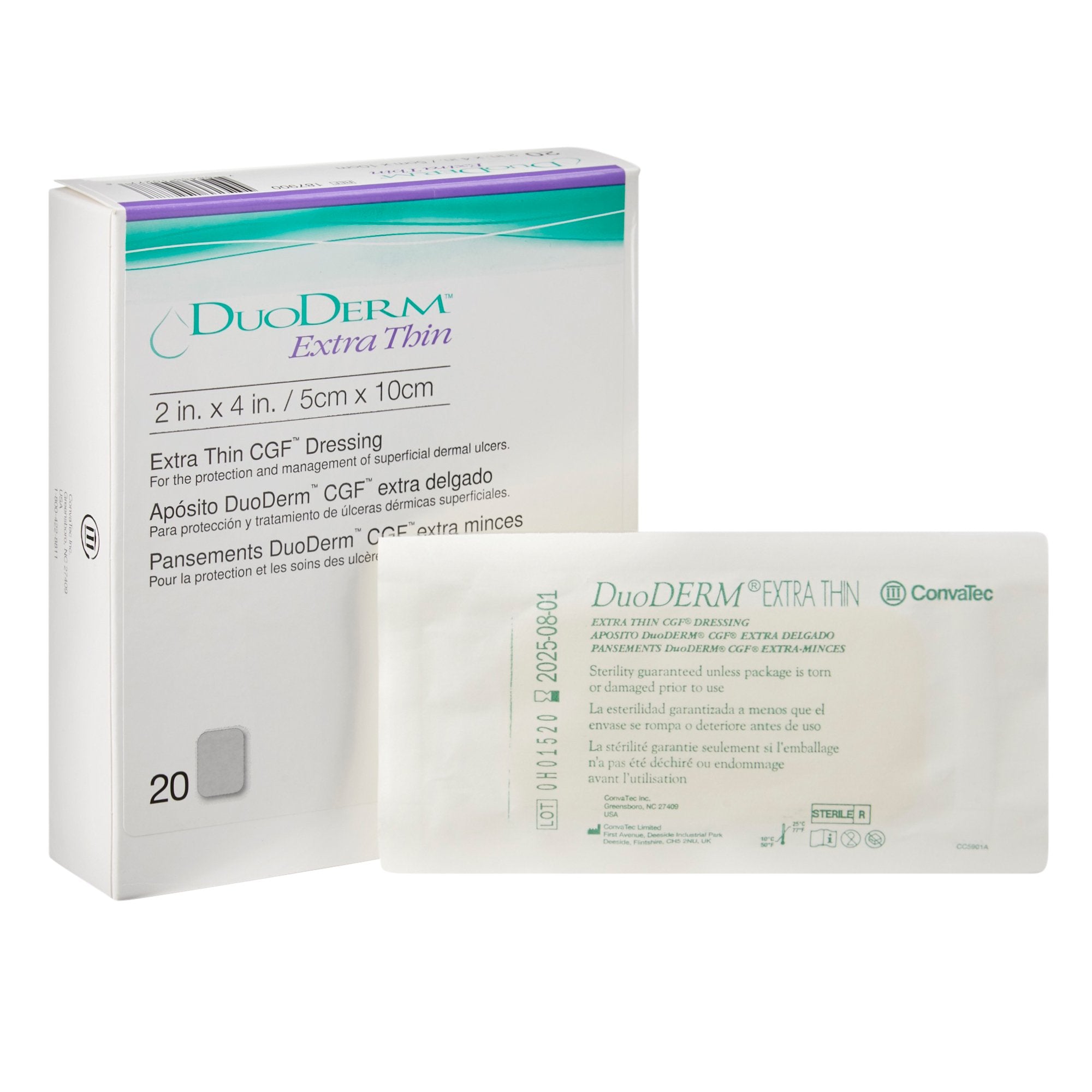 DuoDerm® Extra Thin Hydrocolloid Dressing, 2 x 4 Inch 187900