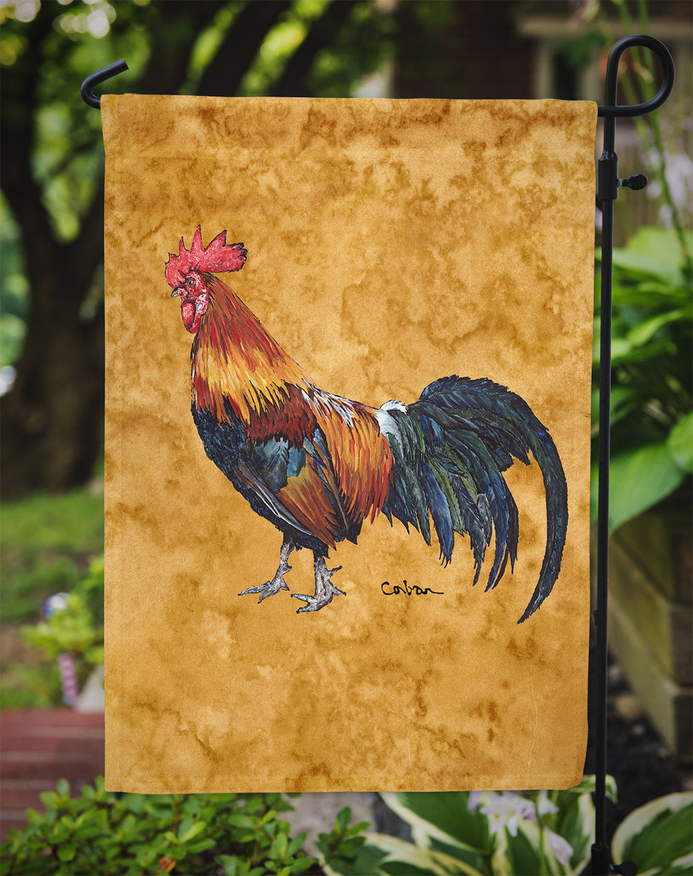 Rooster Garden Flag Mailbox Decorative Yard Banner Outside Patio Artwork for Flower Beds, Garden Size, Multicolor