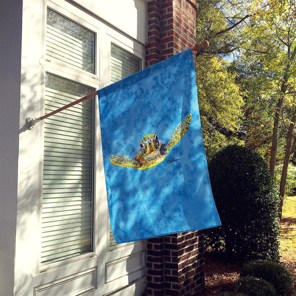 Turtle House Flag 28x40 Porch Sleeve Pole Decorative Outside Yard Banner Artwork Wall Hanging, Polyester