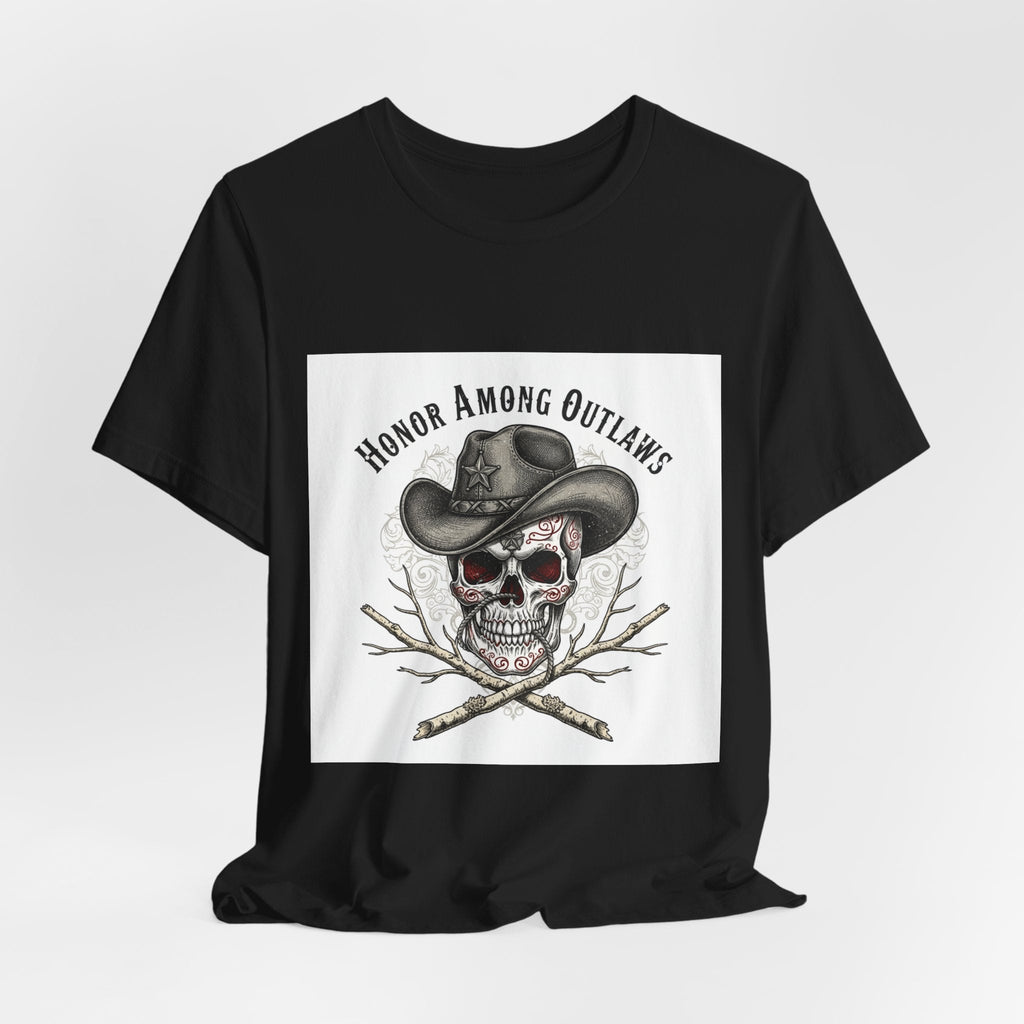 Western Skull Art Tee | cowboy horror shirt, gothic Americana