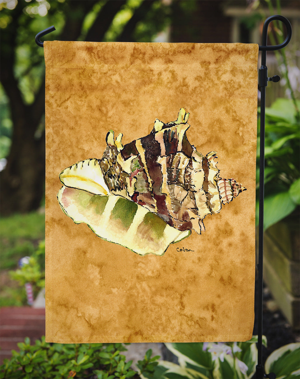 Shell Garden Flag Mailbox Decorative Yard Banner Outside Patio Artwork for Flower Beds, Garden Size, Multicolor