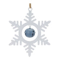 Metal Snowflake with Bell Ornament (Set of 12)