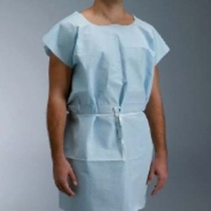 Graham Medical Patient Exam Gown, Medium/Large, Blue 70231N