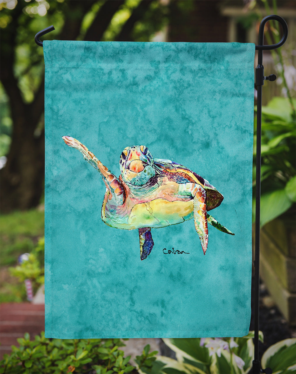 Turtle Garden Flag Mailbox Decorative Yard Banner Outside Patio Artwork for Flower Beds, Garden Size, Multicolor