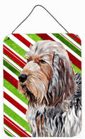 Otterhound Candy Cane Christmas Wall or Door Hanging Prints Aluminum Metal Sign Kitchen Wall Bar Bathroom Plaque Home Decor Front Door Plaque, 12x16, Multicolor