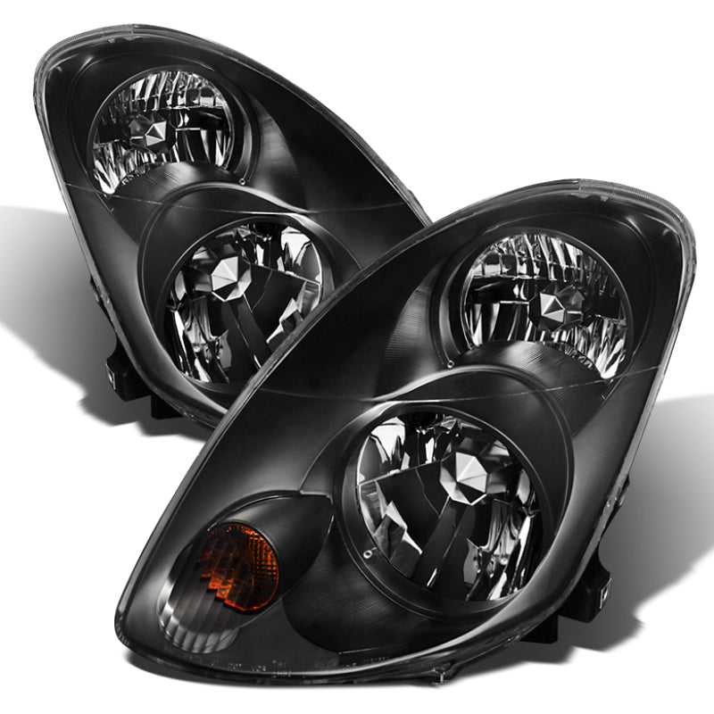 SPYDER Xtune Infiniti G35 03-04 Sedan Crystal Headlights Halogen Model Only Black HD-JH-IG354D-BK 9023880