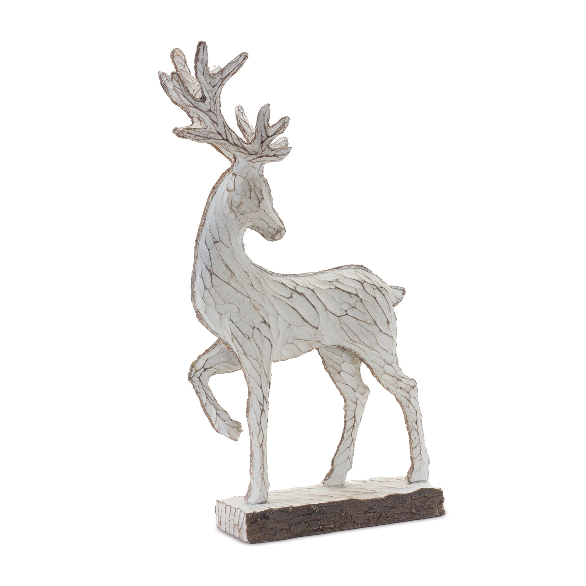 Carved Deer DŽcor (Set of 2)