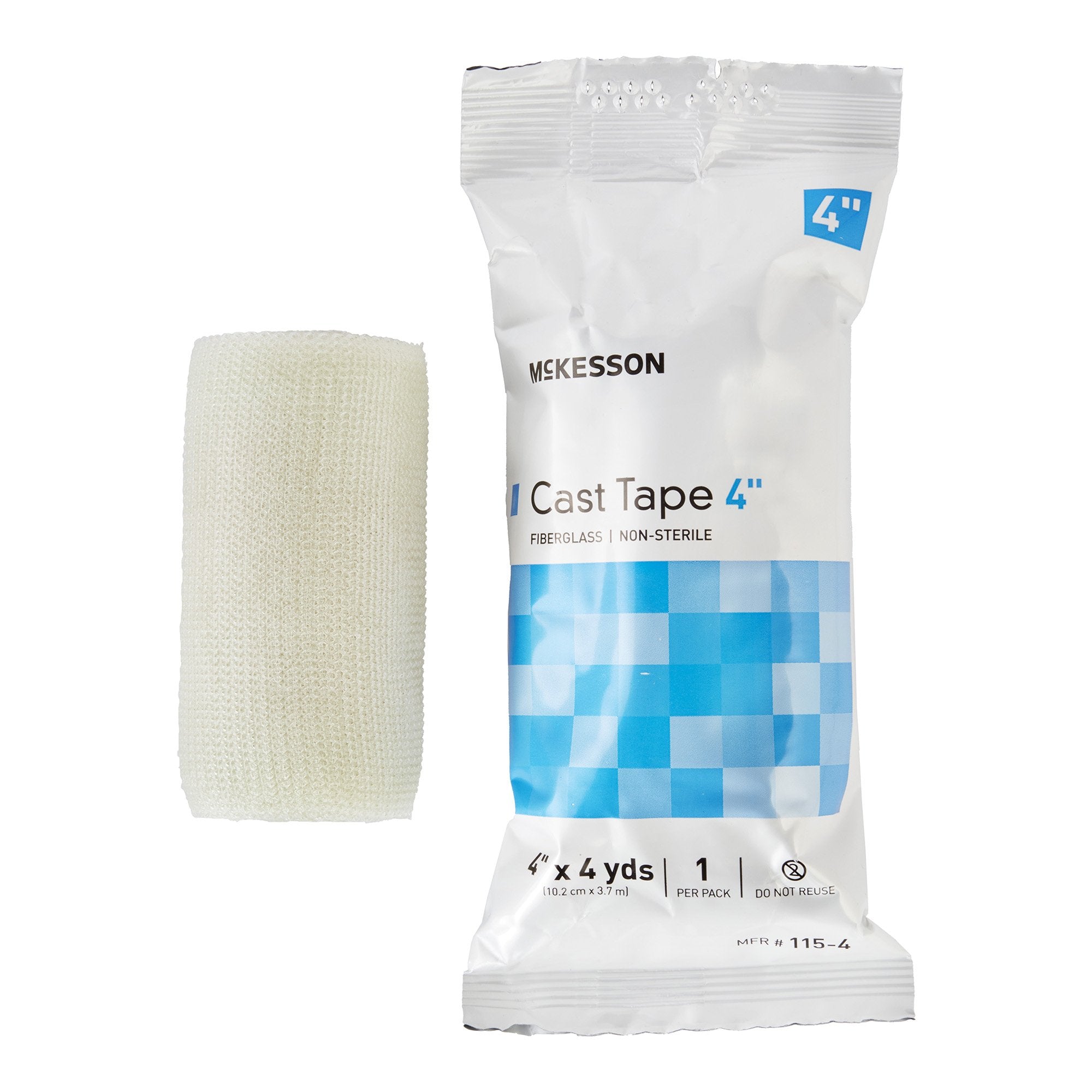 McKesson White Cast Tape, 4 Inch x 4 Yard 115-4