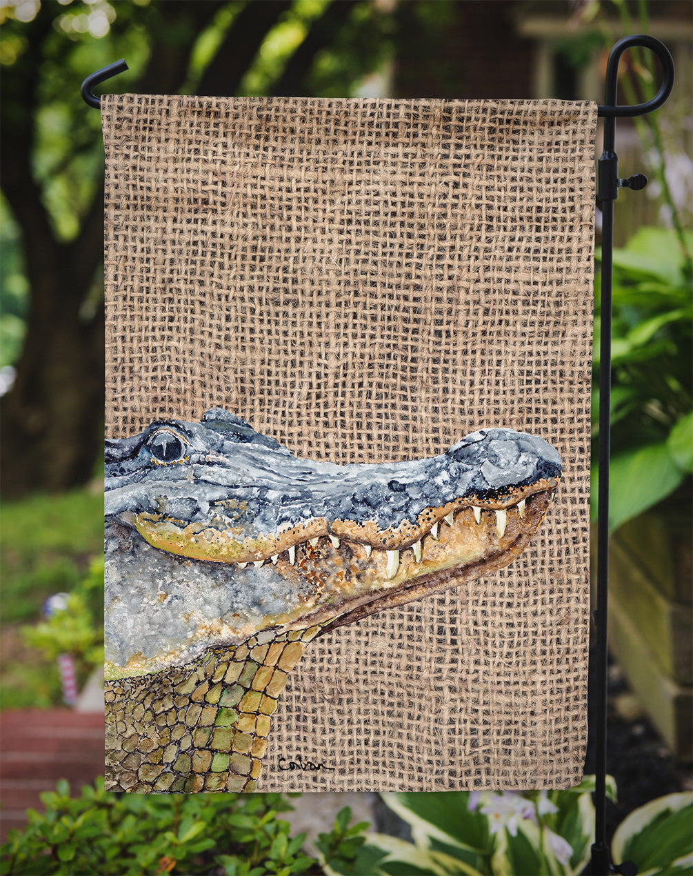 Alligator Garden Flag Mailbox Decorative Yard Banner Outside Patio Artwork for Flower Beds, Garden Size, Multicolor