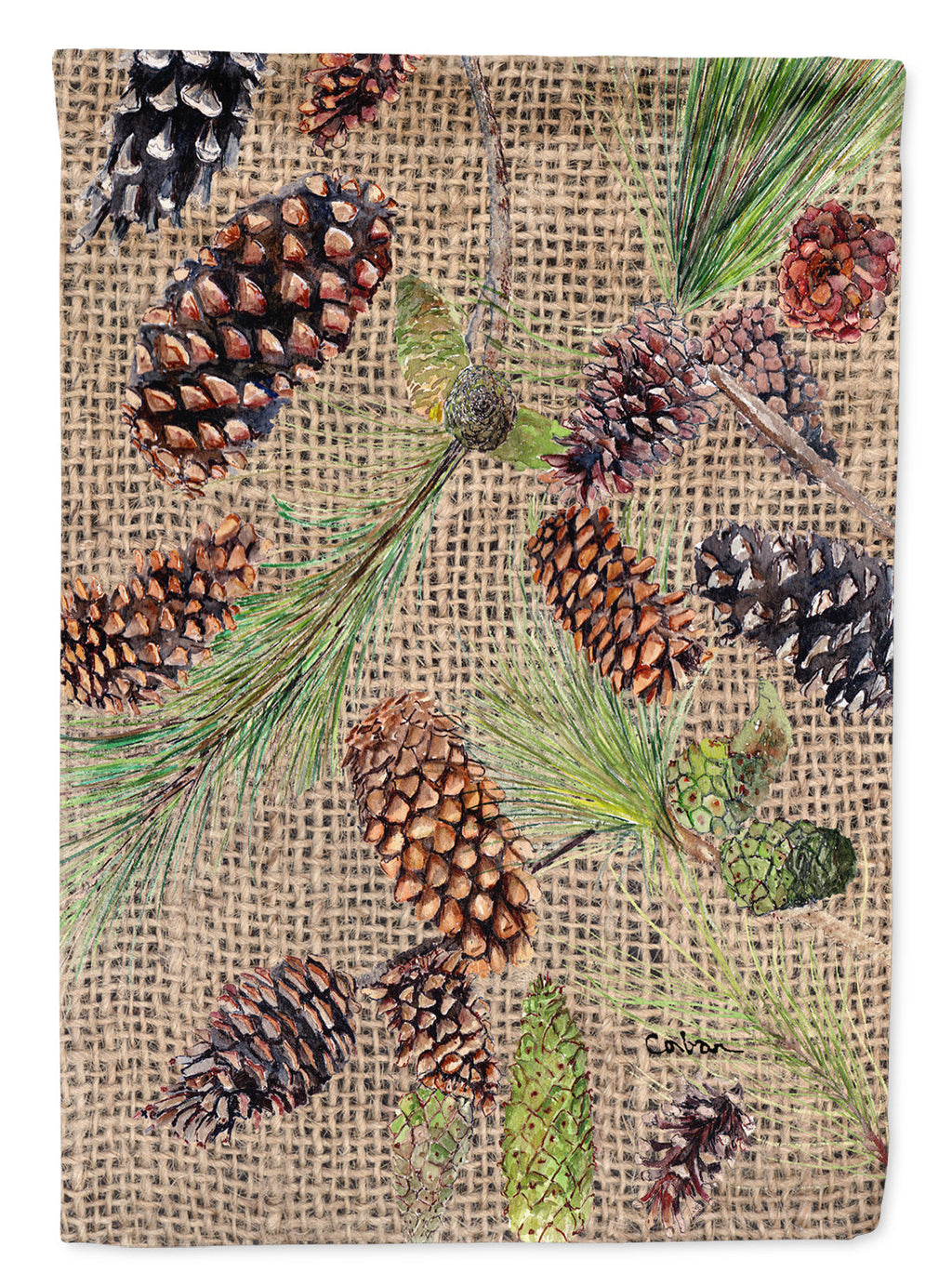 Pine Cones Garden Flag Mailbox Decorative Yard Banner Outside Patio Artwork for Flower Beds, Garden Size, Multicolor