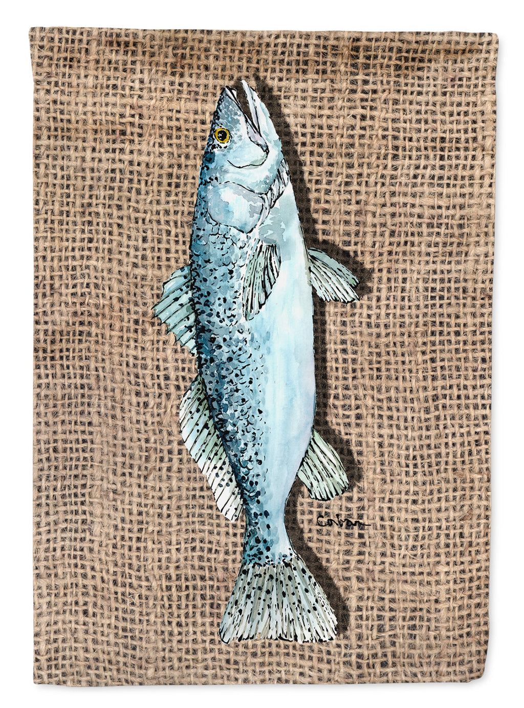 Fish Speckled Trout Garden Flag Mailbox Decorative Yard Banner Outside Patio Artwork for Flower Beds, Garden Size, Multicolor