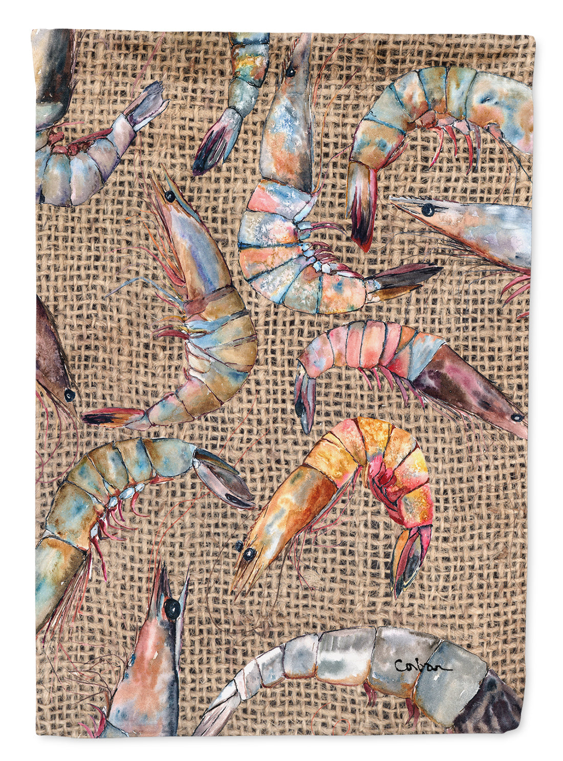 Shrimp Garden Flag Mailbox Decorative Yard Banner Outside Patio Artwork for Flower Beds, Garden Size, Multicolor
