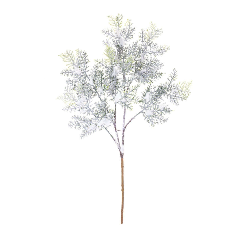 Flocked Cedar Branch (Set of 12)