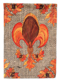 Thanksgiving Turkey Fleur de lis  on Faux Burlap Garden Flag Mailbox Decorative Yard Banner Outside Patio Artwork for Flower Beds, Garden Size, Multicolor
