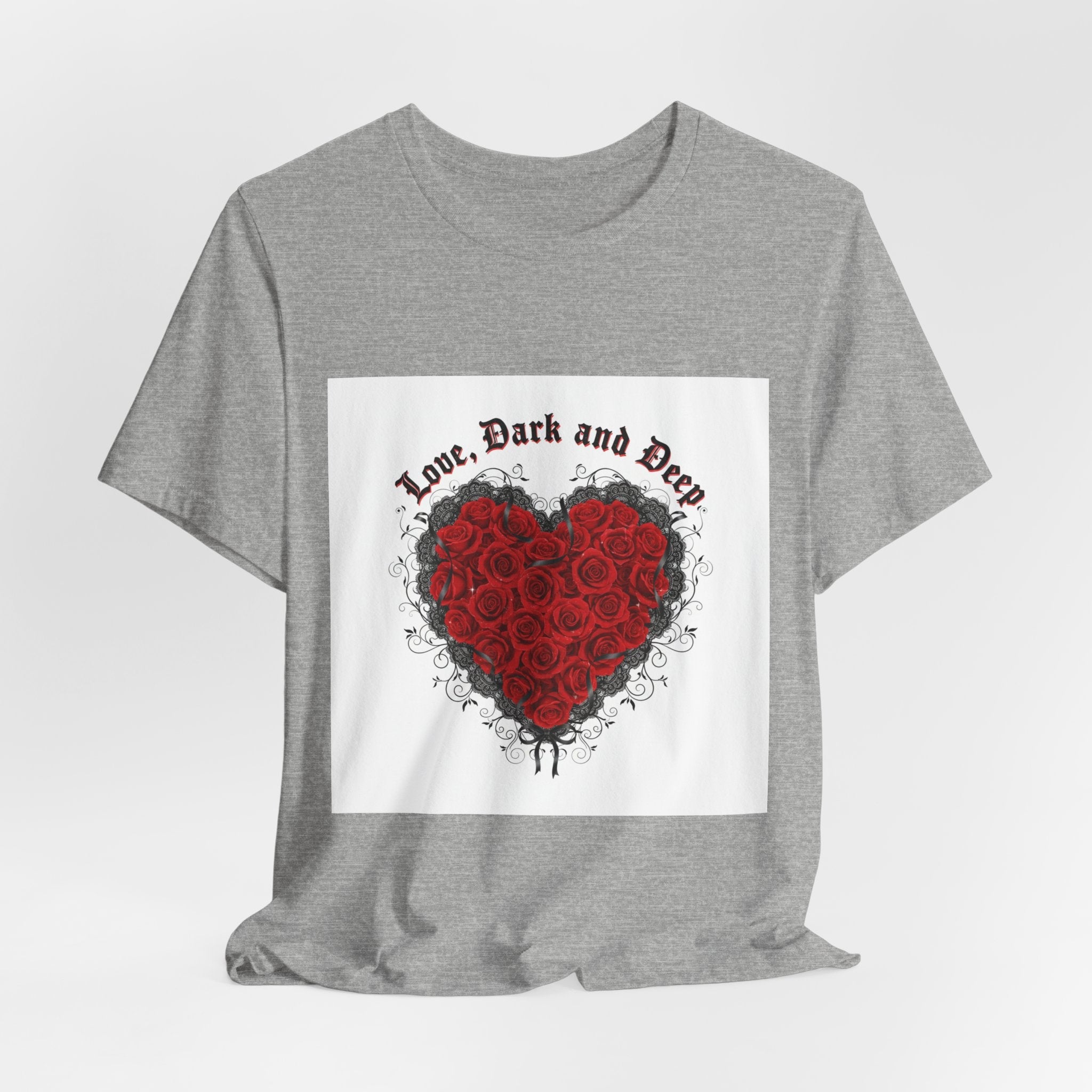 Love Dark and Deep Rose Heart Tee | Nu Romantic, Gothic Romance