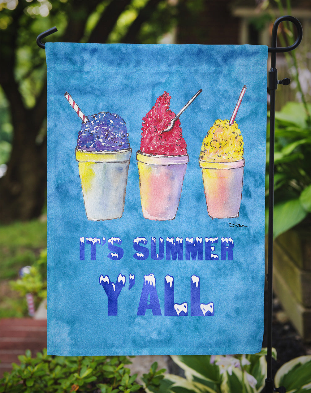 Snowballs and Snowcones Garden Flag Mailbox Decorative Yard Banner Outside Patio Artwork for Flower Beds, Garden Size, Multicolor