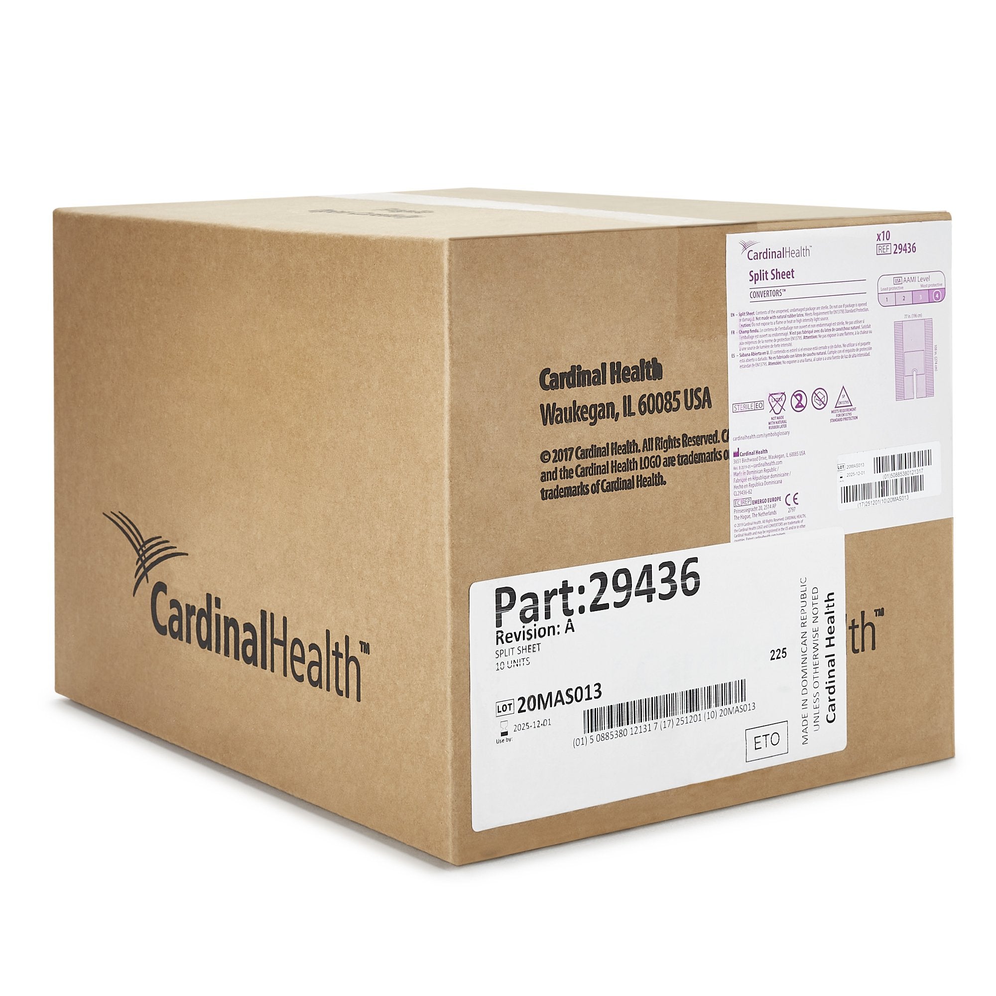 Cardinal Health™ Split Sheet Drape, 77 x 108 Inch 29436