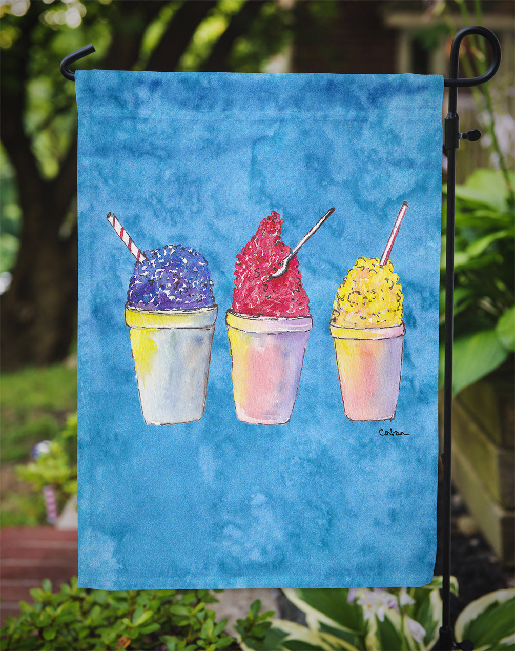 Snowballs and Snowcones Garden Flag Mailbox Decorative Yard Banner Outside Patio Artwork for Flower Beds, Garden Size, Multicolor