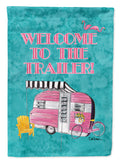 Welcome to the Trailer Retro Glamping Trailer Garden Flag Mailbox Decorative Yard Banner Outside Patio Artwork for Flower Beds, Garden Size, Multicolor