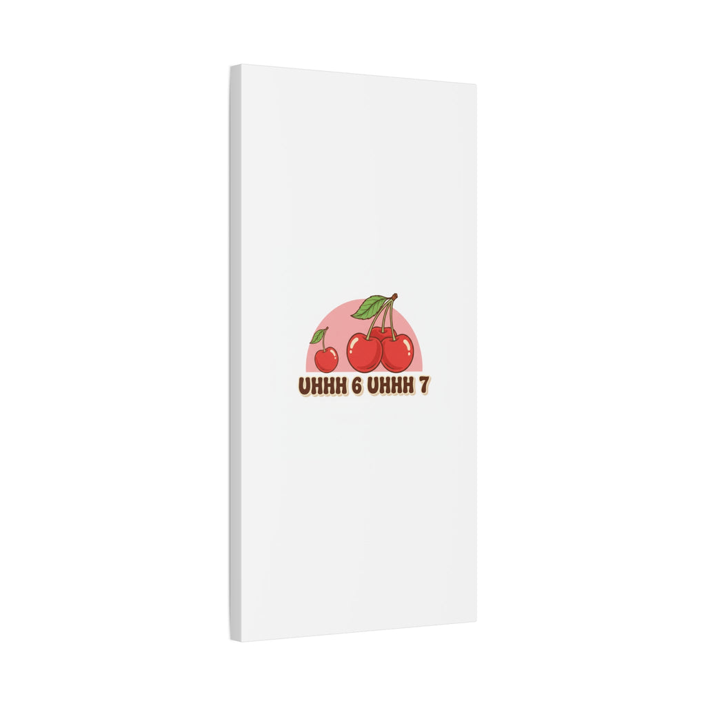 Six Severn Cherry Retro Graphic Canvas | kawaii fruit print, vintage cherry design
