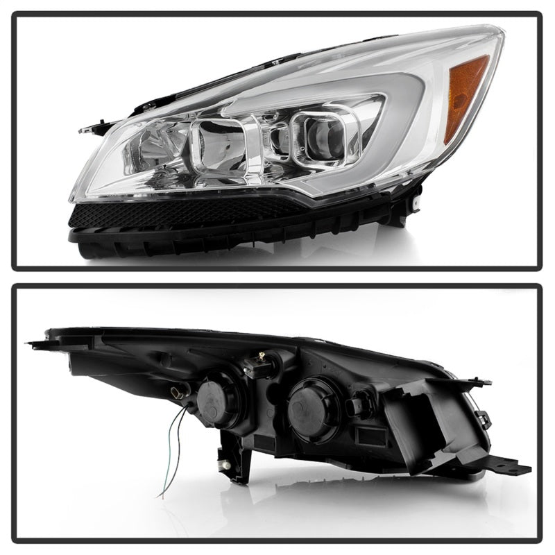 SPYDER xTune 13-16 Ford Escape 13-16 LED Light Bar Halogen Proj Headlights - Chrome (PRO-JH-FESCA13-LB-C) 9042928