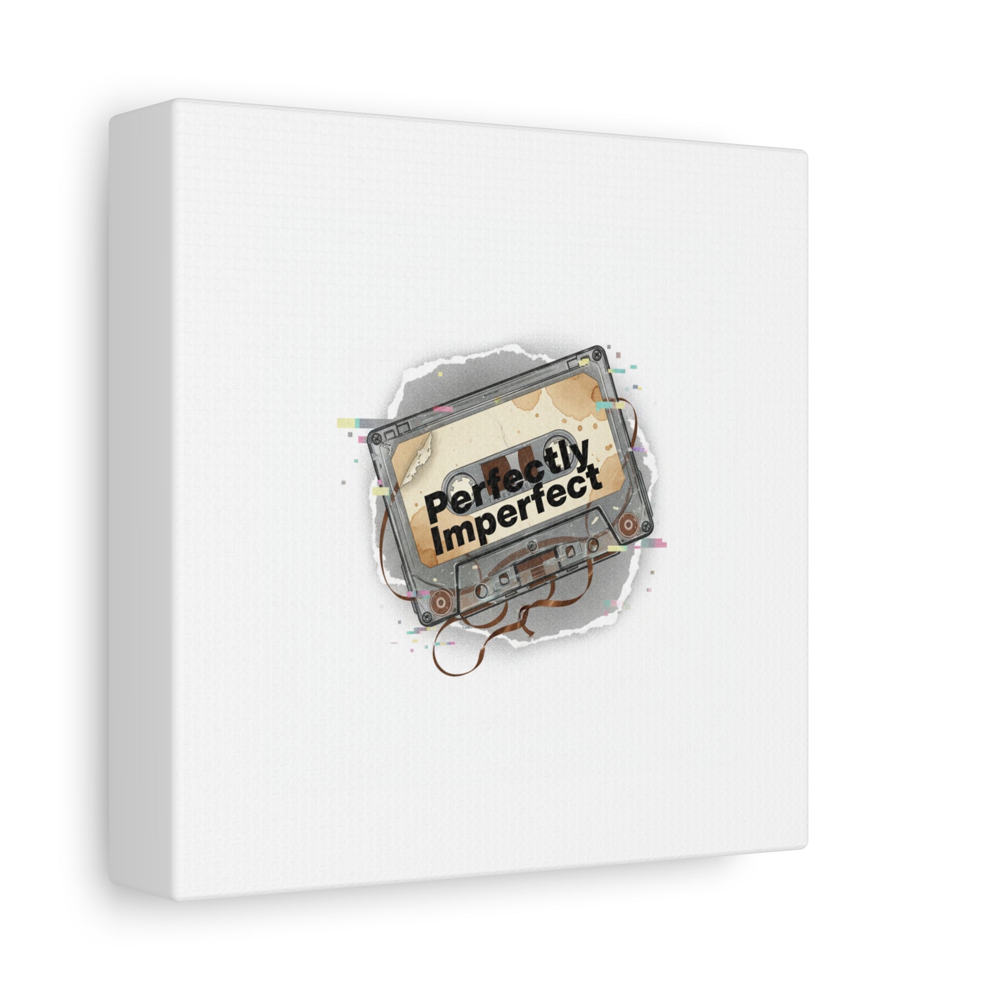 Perfectly Imperfect Cassette, Canvas Print | Analog Error, glitch art static