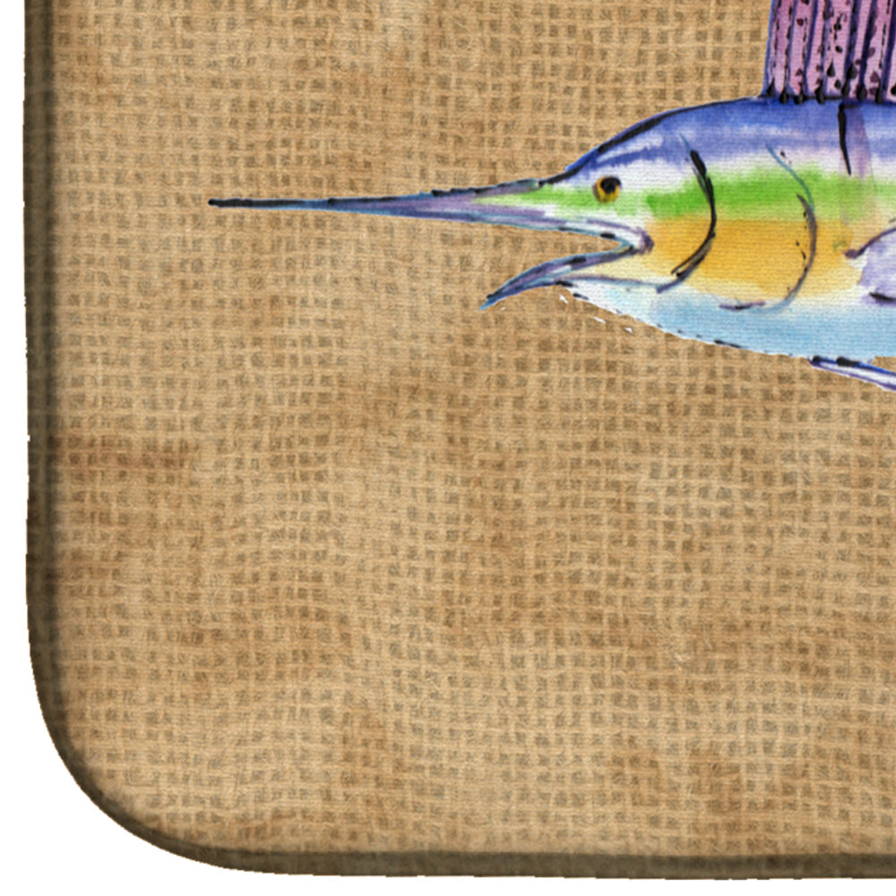 Swordfish Dish Drying Mat Absorbent Dish Drying Mat Pad for Kitchen Counter Dish Drainer Mat for Countertop, 14 x 21", Multicolor